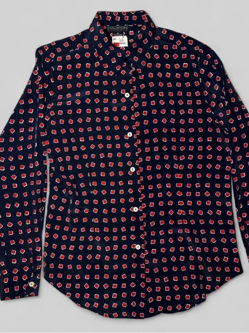 Vintage Halston Geometric Blouse 🍷✨